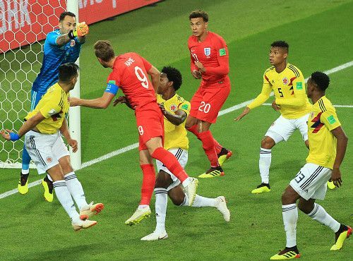 Англия с трудом одолела Колумбию и стала последним четвертьфиналистом