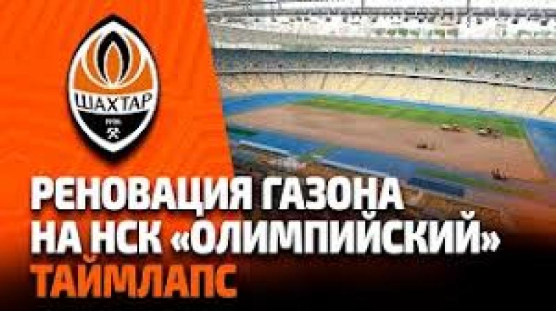 ВІДЕО: Динамо та Шахтар спільно замінили газон на Олімпійському